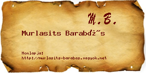 Murlasits Barabás névjegykártya